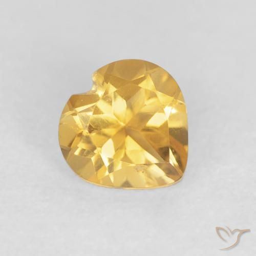 0.73ct Naturale Oro brillante Citrino, Cuore, VVS