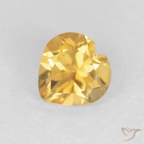 Citrino Oro brillante naturale da 0.73 ct, Cuore, VVS