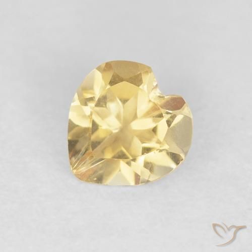0.55ct Naturale Oro Citrino, Cuore, VVS