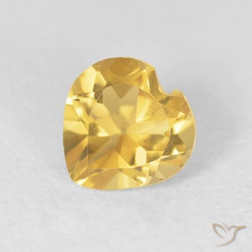 0.81ct Naturale Oro brillante Citrino, Cuore, VVS