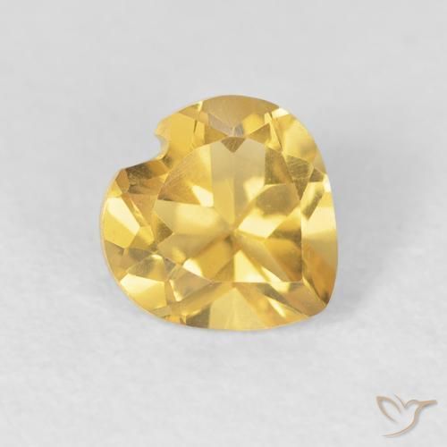 Citrino Oro brillante naturale da 0.81 ct, Cuore, VVS