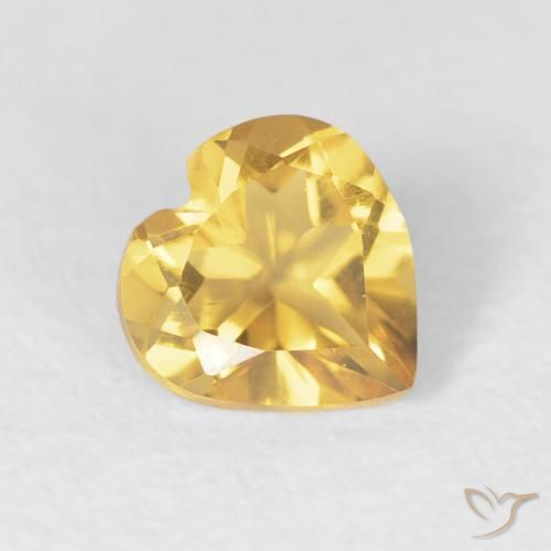 0.66ct Naturale Arancio dorato Citrino, Cuore, VVS