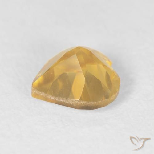 Citrino Arancio dorato naturale da 0.66 ct, Cuore, VVS