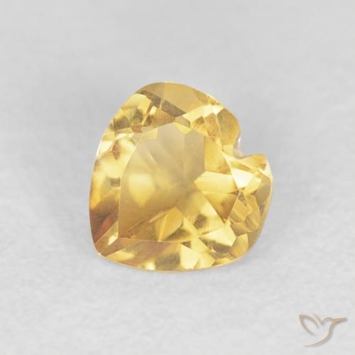 0.45ct Naturale Oro Citrino, Cuore, VVS
