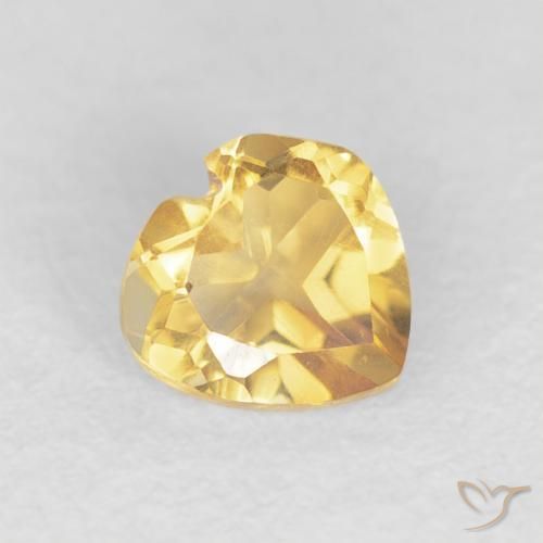 Citrino Oro naturale da 0.45 ct, Cuore, VVS