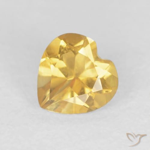 0.73ct Naturale Oro medio Citrino, Cuore, VVS
