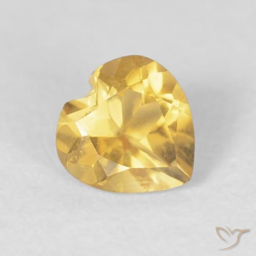 Citrino Oro medio naturale da 0.73 ct, Cuore, VVS