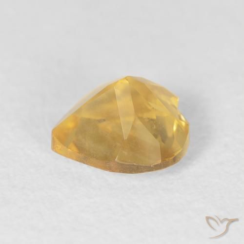 Citrino Oro medio naturale da 0.73 ct, Cuore, VVS