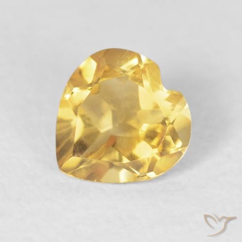 0.66ct Naturale Oro Citrino, Cuore, VVS