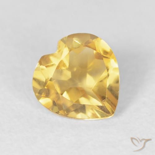 Citrino Oro naturale da 0.66 ct, Cuore, VVS