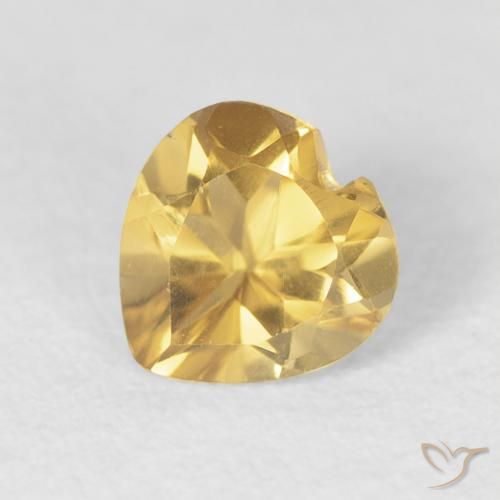 0.71ct Naturale Oro medio Citrino, Cuore, VVS