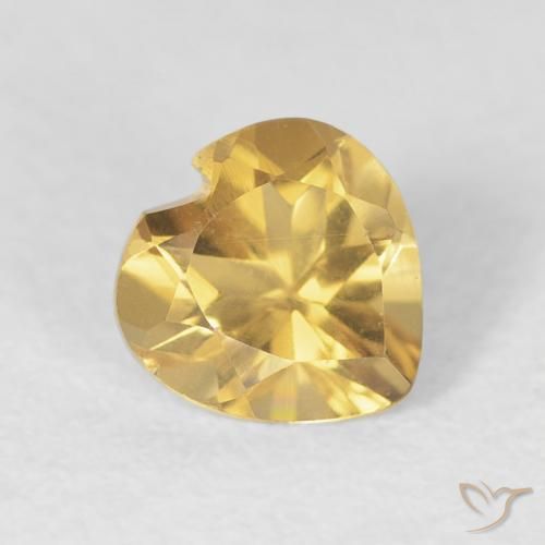 Citrino Oro medio naturale da 0.71 ct, Cuore, VVS