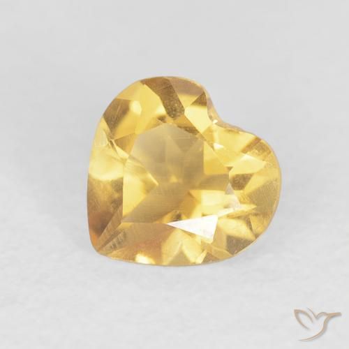 0.60ct Naturale Oro Citrino, Cuore, VS