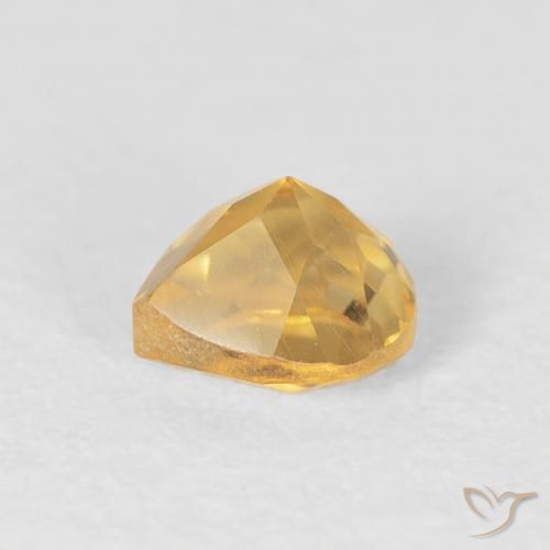 Citrino Oro medio naturale da 0.51 ct, Cuore, VS
