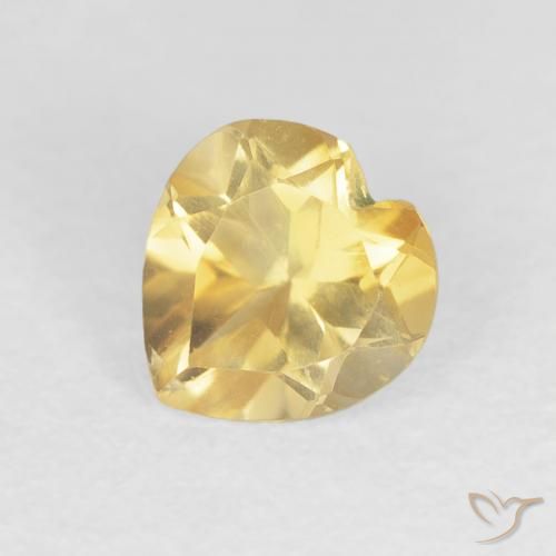 0.74ct Naturale Arancio dorato Citrino, Cuore, VS