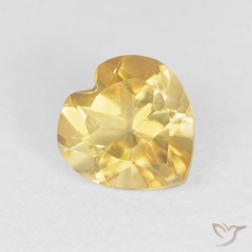 Citrino Arancio dorato naturale da 0.74 ct, Cuore, VS