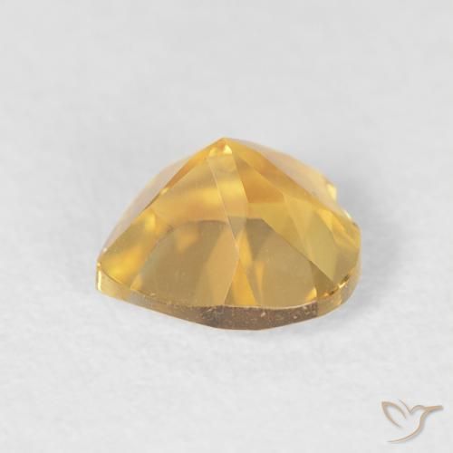 Citrino Oro medio naturale da 0.70 ct, Cuore, VVS