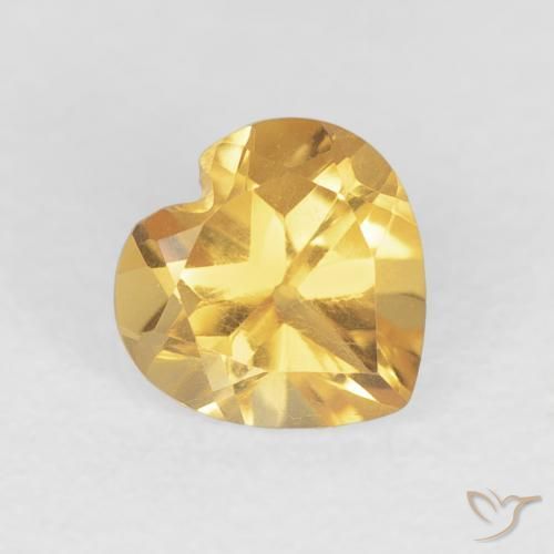 0.71ct Naturale Oro medio Citrino, Cuore, VS