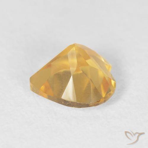 Citrino Oro medio naturale da 0.71 ct, Cuore, VS