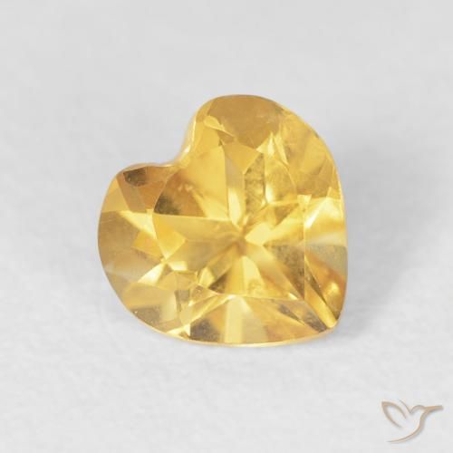 0.70ct Naturale Oro Citrino, Cuore, VVS