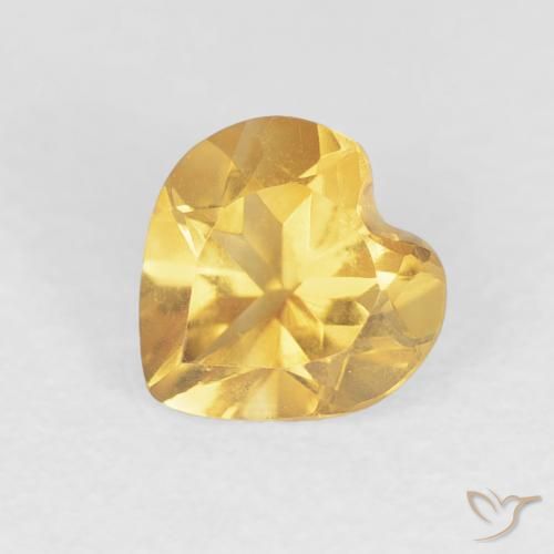 Citrino Oro naturale da 0.70 ct, Cuore, VVS