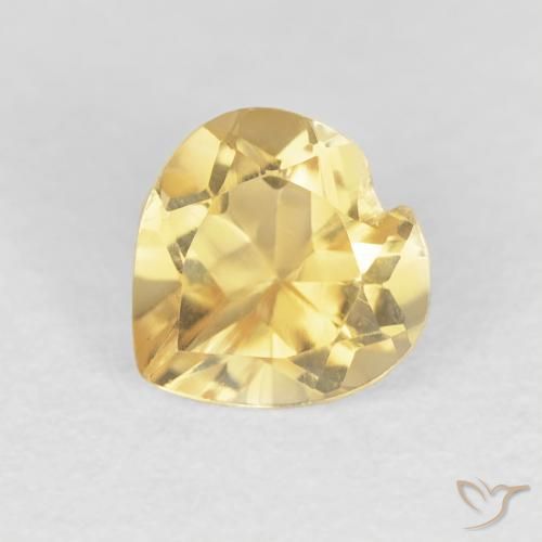 0.75ct Naturale Oro medio Citrino, Cuore, VVS