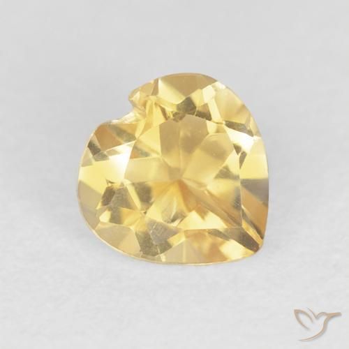 Citrino Oro medio naturale da 0.75 ct, Cuore, VVS