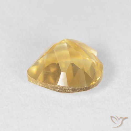 Citrino Oro medio naturale da 0.75 ct, Cuore, VVS