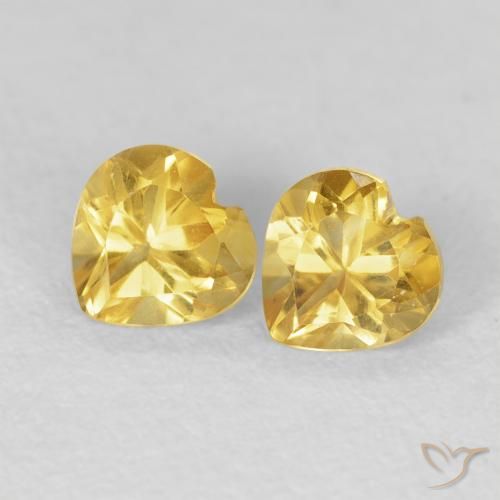 0.96ctw Naturale Arancio dorato Citrino, Cuore, VVS-VS