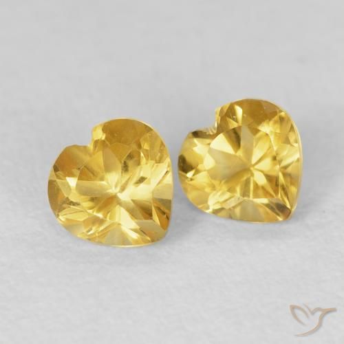 Gemme di Citrino Arancio dorato naturale da 0.96 ct, Cuore, VVS-VS