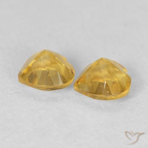 Gemme di Citrino Arancio dorato naturale da 0.96 ct, Cuore, VVS-VS