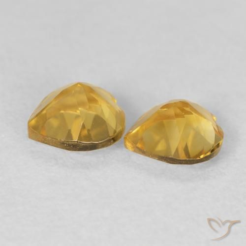 Gemme di Citrino Dorato naturale da 1.37 ct, Cuore, VVS-VS