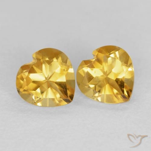 Gemme di Citrino Oro profondo naturale da 1.55 ct, Cuore, VVS-VS