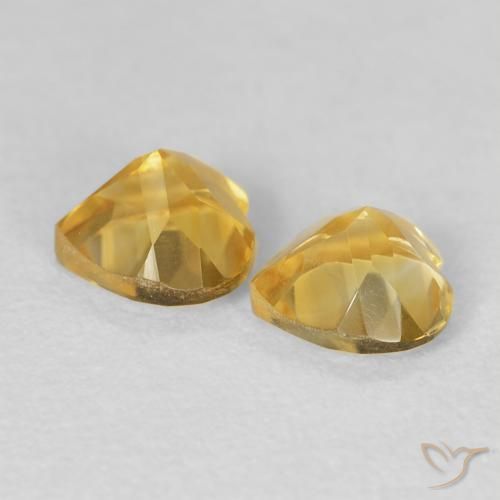 Gemme di Citrino Oro profondo naturale da 1.55 ct, Cuore, VVS-VS