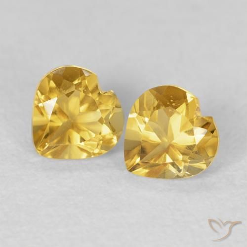 0.94ctw Naturale Dorato Citrino, Cuore, VVS-VS