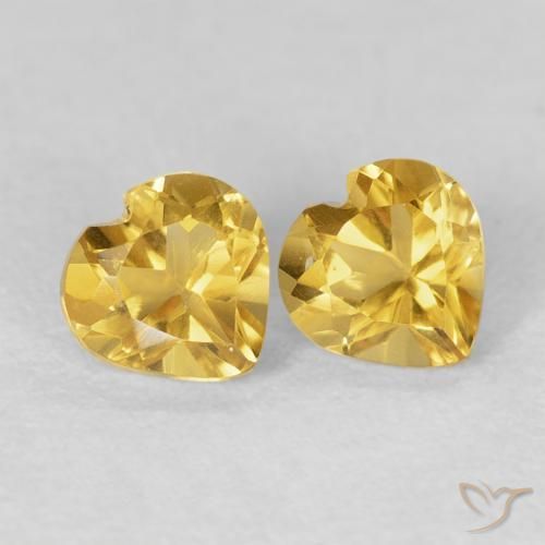Gemme di Citrino Dorato naturale da 0.94 ct, Cuore, VVS-VS