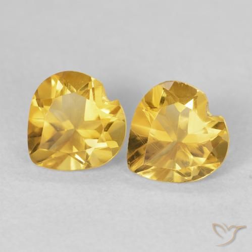 1.47ctw Naturale Oro profondo Citrino, Cuore, VVS-VS