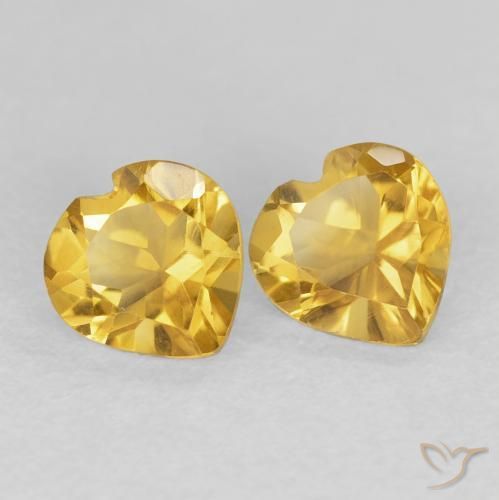 Gemme di Citrino Oro profondo naturale da 1.47 ct, Cuore, VVS-VS