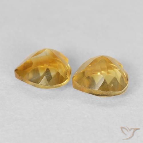 Gemme di Citrino Dorato naturale da 0.88 ct, Cuore, VVS-VS