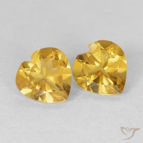 Gemme di Citrino Oro medio naturale da 1.42 ct, Cuore, VVS-VS