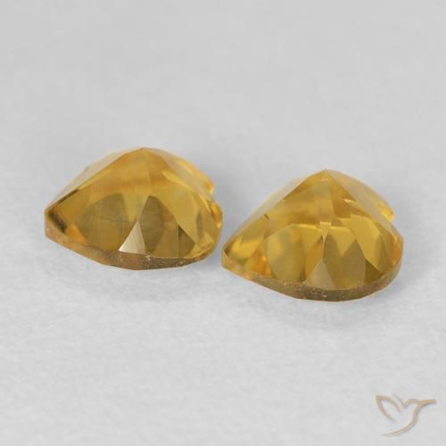 Gemme di Citrino Oro medio naturale da 1.42 ct, Cuore, VVS-VS