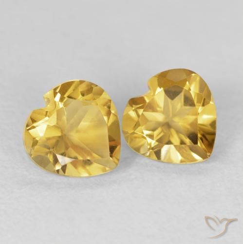 Gemme di Citrino Oro profondo naturale da 1.45 ct, Cuore, VVS-VS
