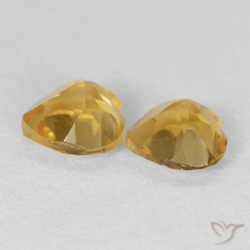 Gemme di Citrino Oro profondo naturale da 1.45 ct, Cuore, VVS-VS