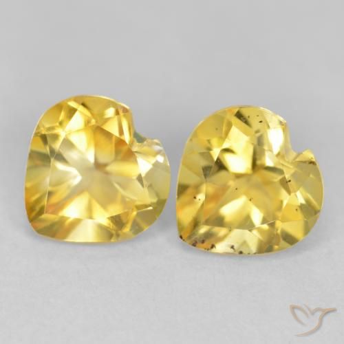 1.40ctw Naturale Oro brillante Citrino, Cuore, VS