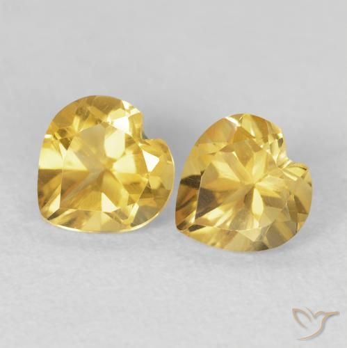 1.47ctw Naturale Dorato Citrino, Cuore, VVS-VS