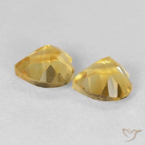 Gemme di Citrino Dorato naturale da 1.47 ct, Cuore, VVS-VS