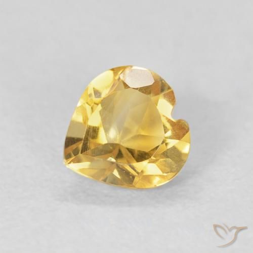 Citrino Dorato naturale da 0.44 ct, Cuore, VVS