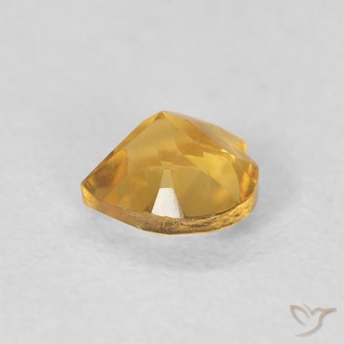 Citrino Dorato naturale da 0.44 ct, Cuore, VVS