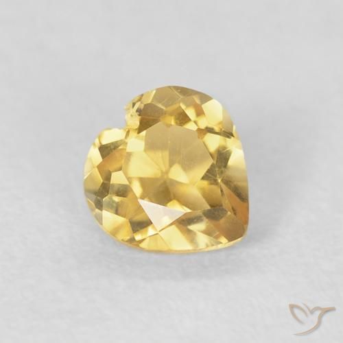 Citrino Oro medio naturale da 0.44 ct, Cuore, VVS