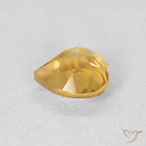 Citrino Oro medio naturale da 0.44 ct, Cuore, VVS